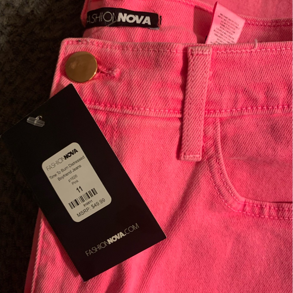Pink Ripped Jeans